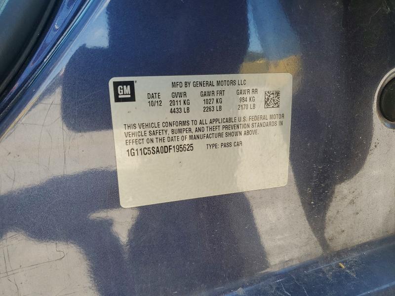 Продажа на аукционе авто 2013 Chevrolet Malibu, vin: 1G11C5SA0DF195625, номер лота: 63207206