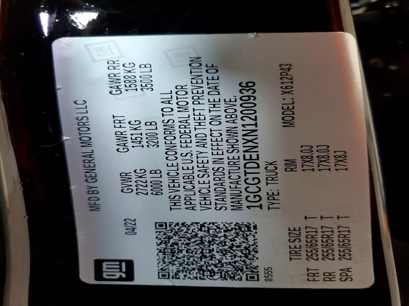 Продажа на аукционе авто 2022 Chevrolet Colorado, vin: 1GCGTDENXN1200936, номер лота: 61021936