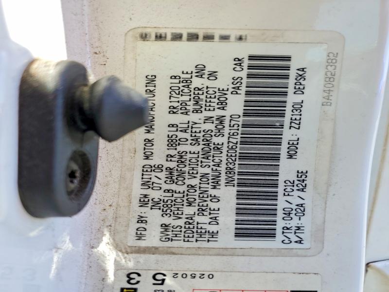 Продаж на аукціоні авто 2006 Toyota Corolla, vin: 1NXBR32E06Z761570, номер лоту: 60094216
