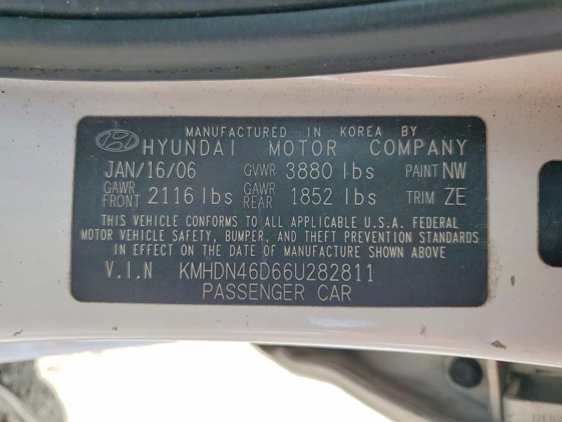 Продаж на аукціоні авто 2006 Hyundai Elantra, vin: KMHDN46D66U282811, номер лоту: 60889046