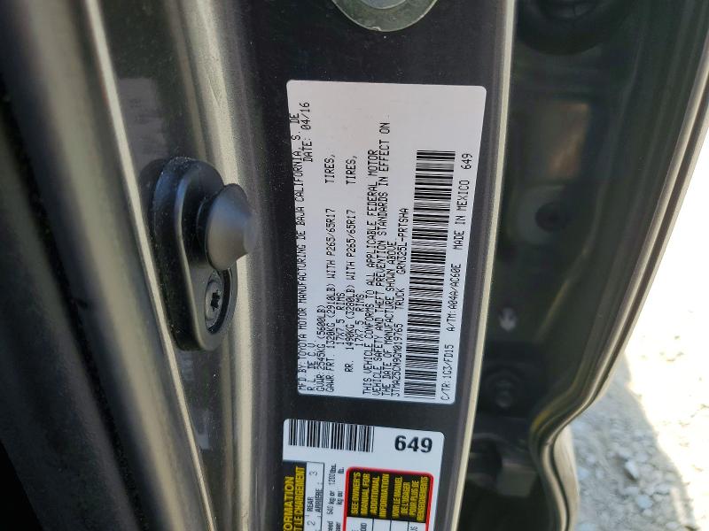 59201516 :رقم المزاد ، 3TMAZ5CN9GM019765 vin ، 2016 Toyota Tacoma مزاد بيع