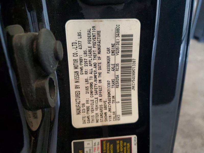60326956 :رقم المزاد ، JNKCV54E96M713397 vin ، 2006 Infiniti G35 مزاد بيع