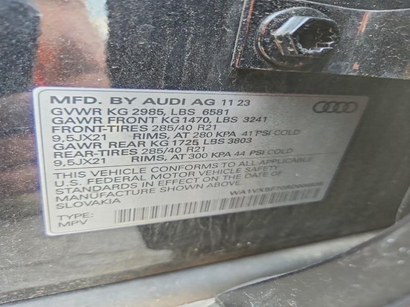 Aukcja sprzedaży 2024 Audi Q7, vin: WA1VXBF70RD006835, numer aukcji: 59378136
