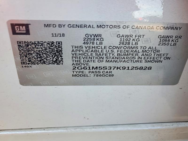 Продаж на аукціоні авто 2019 Cadillac Xts, vin: 2G61M5S37K9125828, номер лоту: 60823126