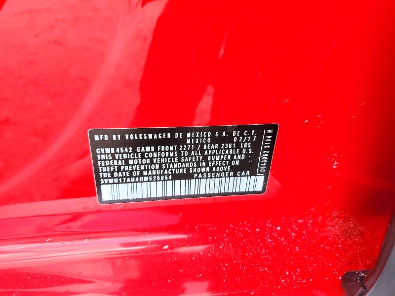 Продаж на аукціоні авто 2017 Volkswagen Golf Alltrack, vin: 3VWH17AU4HM525854, номер лоту: 61939156
