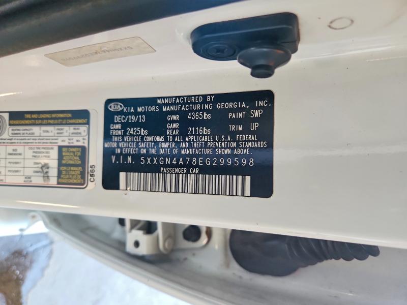 Aukcja sprzedaży 2014 Kia Optima, vin: 5XXGN4A78EG299598, numer aukcji: 62296206