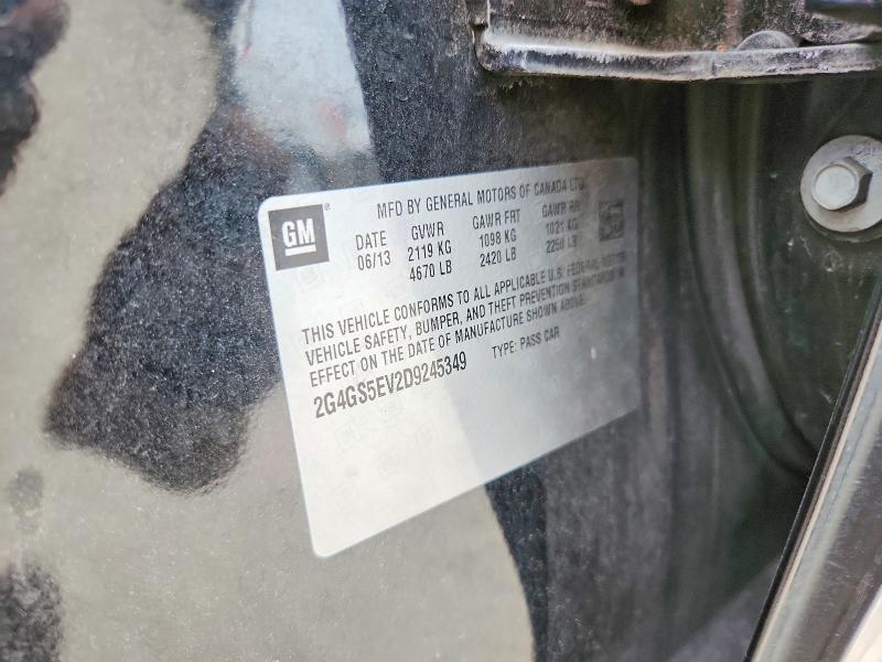 2013 Buick Regal მანქანა იყიდება აუქციონზე, vin: 2G4GS5EV2D9245349, აუქციონის ნომერი: 61088126