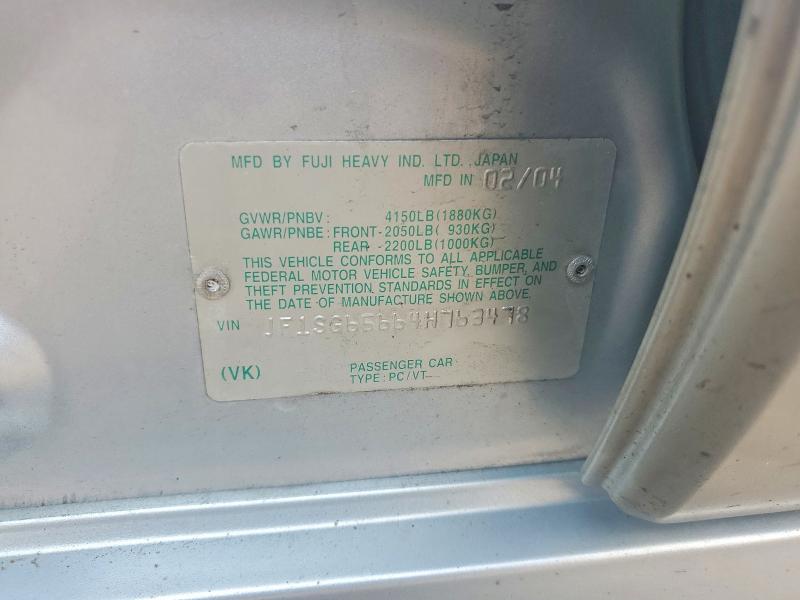 Продаж на аукціоні авто 2004 Subaru Forester, vin: JF1SG65664H763478, номер лоту: 61191786