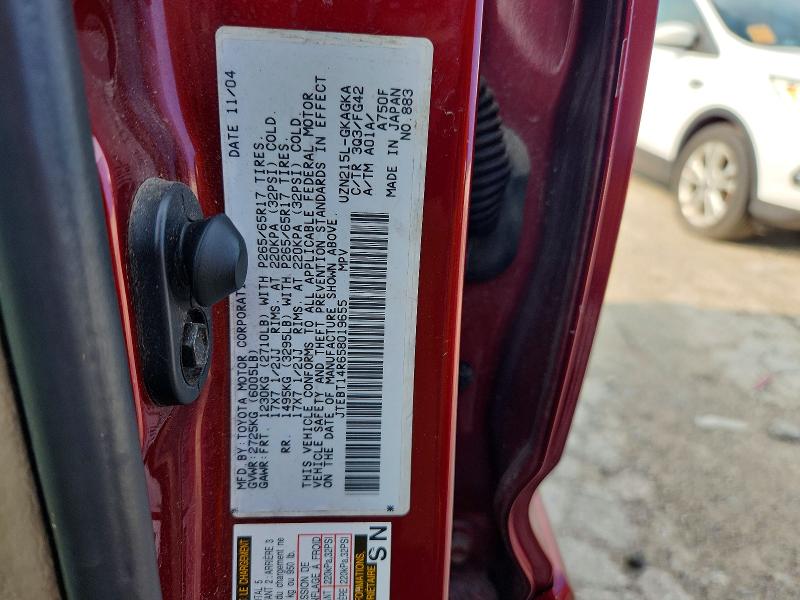 2005 Toyota 4runner მანქანა იყიდება აუქციონზე, vin: JTEBT14R658019655, აუქციონის ნომერი: 60933346