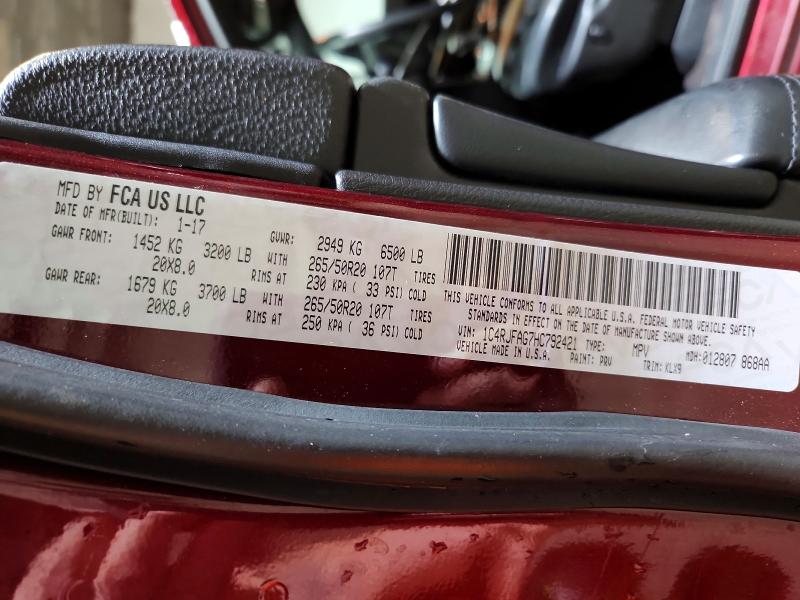 Aukcja sprzedaży 2017 Jeep Grand Cherokee, vin: 1C4RJFAG7HC792421, numer aukcji: 62690486