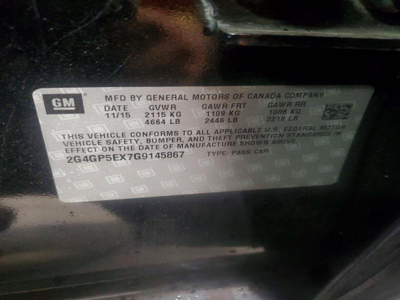 Auction sale of the 2016 Buick Regal, vin: 2G4GP5EX7G9145867, lot number: 62240806