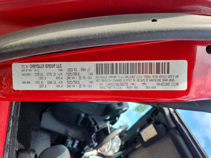 Aukcja sprzedaży 2011 Jeep Wrangler, vin: 1J4AA2D16BL583735, numer aukcji: 62955616