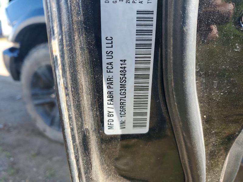 2021 Ram 1500 Classic მანქანა იყიდება აუქციონზე, vin: 1C6RR7LG3MS548414, აუქციონის ნომერი: 60138206