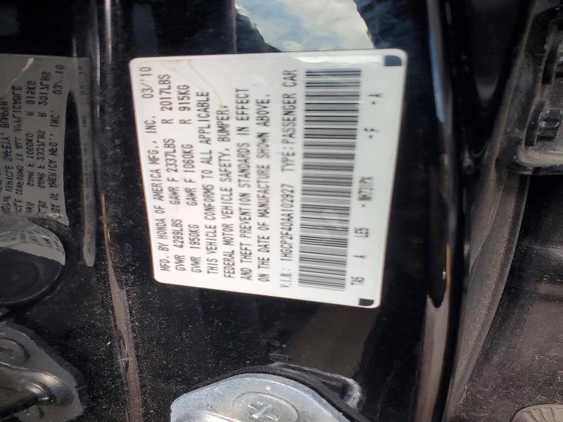 Продажа на аукционе авто 2010 Honda Accord, vin: 1HGCP2F40AA102927, номер лота: 60057996