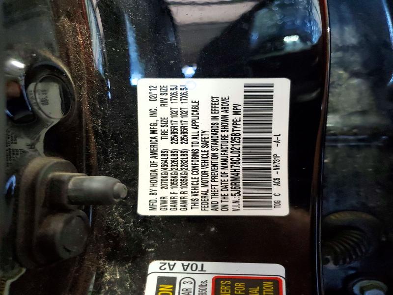 Продаж на аукціоні авто 2012 Honda Cr-v, vin: 5J6RM4H78CL021258, номер лоту: 61082666