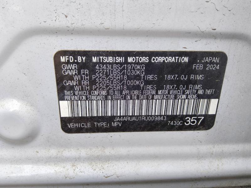 Aukcja sprzedaży 2024 Mitsubishi Outlander Sport, vin: JA4ARUAU1RU009843, numer aukcji: 59706746