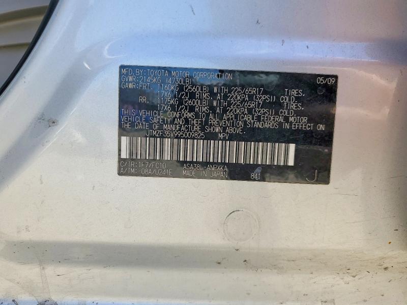 Aukcja sprzedaży 2009 Toyota Rav4, vin: JTMZF35V995009825, numer aukcji: 60666456