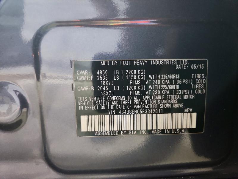 Продаж на аукціоні авто 2015 Subaru Outback, vin: 4S4BSENC5F3342811, номер лоту: 62102496