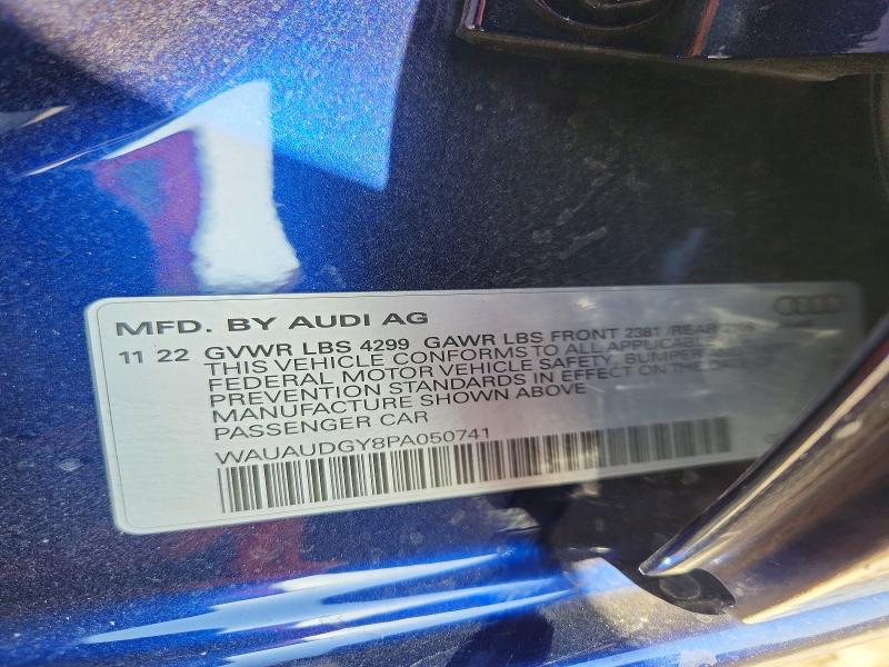 Продаж на аукціоні авто 2023 Audi A3, vin: WAUAUDGY8PA050741, номер лоту: 61570856