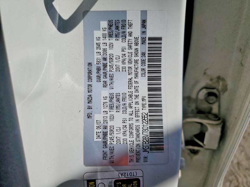 Aukcja sprzedaży 2008 Mazda Cx-9, vin: JM3TB28V780122652, numer aukcji: 60221836