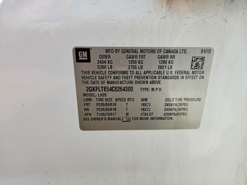Продаж на аукціоні авто 2012 Gmc Terrain, vin: 2GKFLTE54C6264300, номер лоту: 60467286
