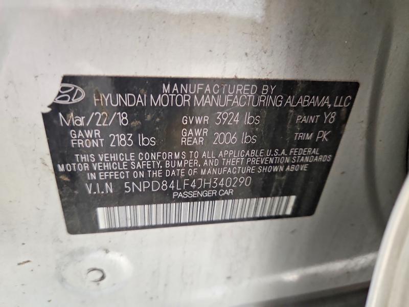 2018 Hyundai Elantra მანქანა იყიდება აუქციონზე, vin: 5NPD84LF4JH340290, აუქციონის ნომერი: 60322596