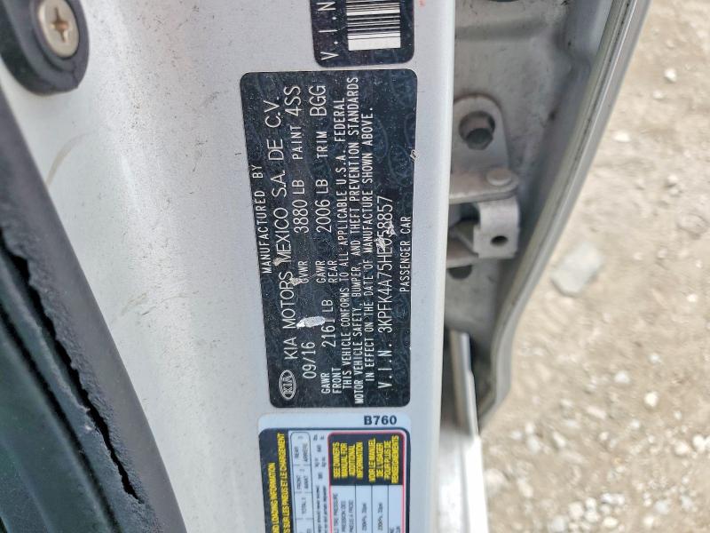 Продаж на аукціоні авто 2017 Kia Forte, vin: 3KPFK4A75HE058857, номер лоту: 61575396