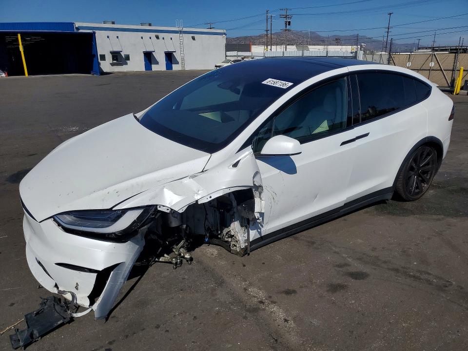 61587186 :رقم المزاد ، 7SAXCDE58PF404180 vin ، 2023 Tesla Model X مزاد بيع