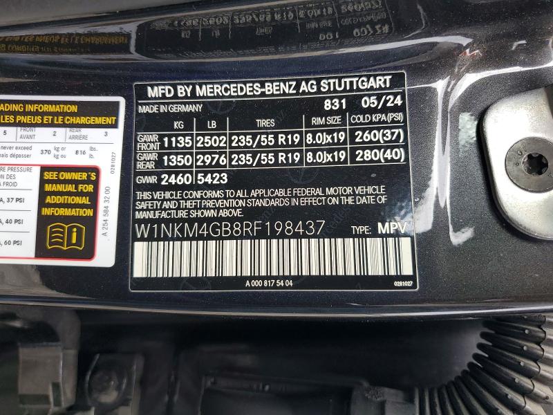 Aukcja sprzedaży 2024 Mercedes-benz Glc, vin: W1NKM4GB8RF198437, numer aukcji: 61611656