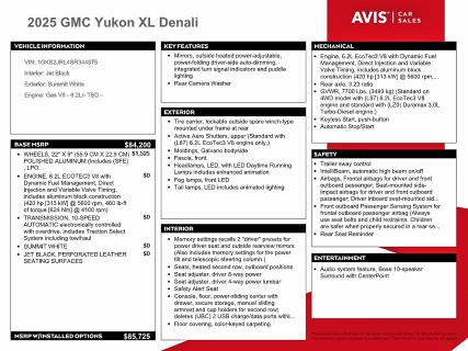 61186986 :رقم المزاد ، 1GKS2JRL4SR344875 vin ، 2025 Gmc Yukon Xl مزاد بيع