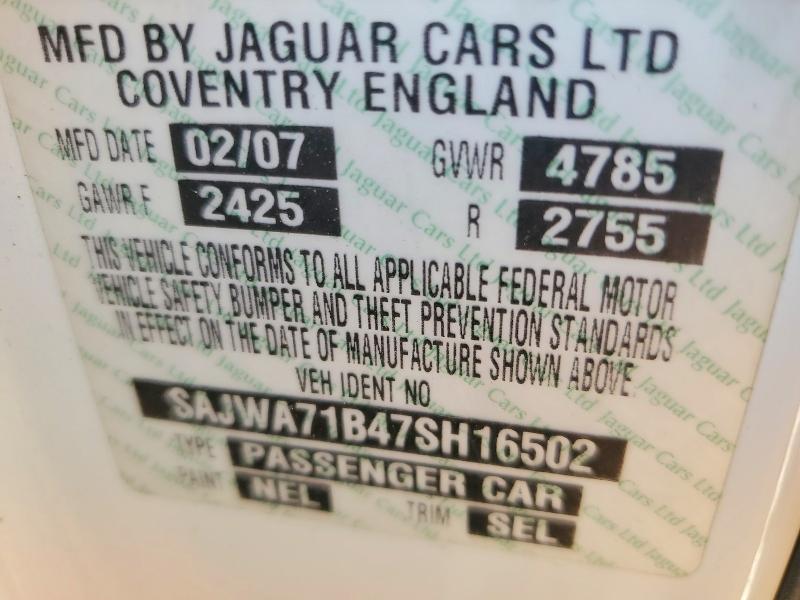2007 Jaguar Xj8 მანქანა იყიდება აუქციონზე, vin: SAJWA71B47SH16502, აუქციონის ნომერი: 62851646
