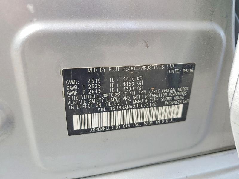 Aukcja sprzedaży 2017 Subaru Legacy, vin: 4S3BNAN63H3023148, numer aukcji: 62258516