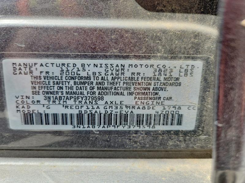 61410846 :رقم المزاد ، 3N1AB7AP9FY379598 vin ، 2015 Nissan Sentra مزاد بيع