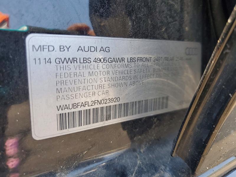 Продаж на аукціоні авто 2015 Audi A4, vin: WAUBFAFL2FN023920, номер лоту: 59264496