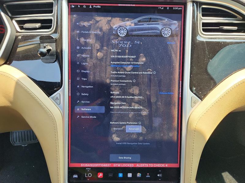 Aukcja sprzedaży 2015 Tesla Model S, vin: 5YJSA1E23FF104837, numer aukcji: 62630646