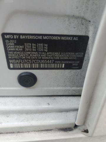 60689796 :رقم المزاد ، WBAFU7C57CDU65447 vin ، 2012 Bmw 535 مزاد بيع