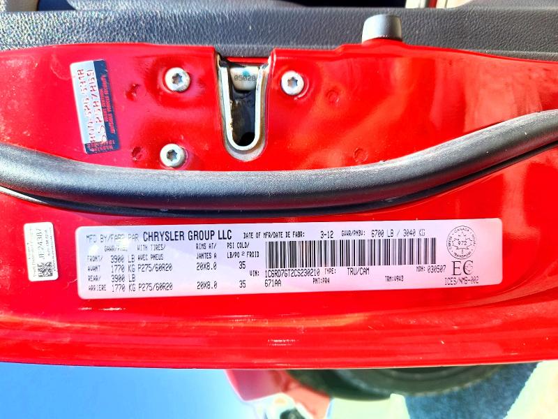 Продажа на аукционе авто 2012 Dodge Ram 1500, vin: 1C6RD7GT2CS230210, номер лота: 60952066