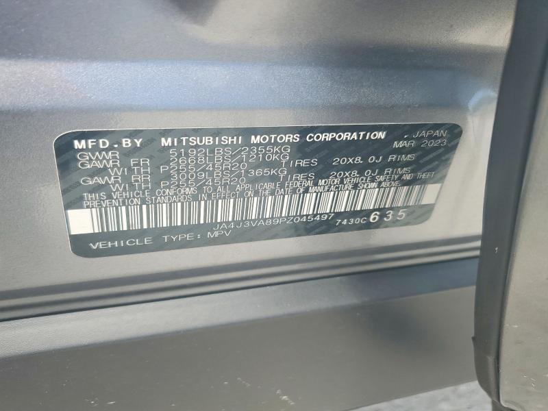 2023 Mitsubishi Outlander მანქანა იყიდება აუქციონზე, vin: JA4J3VA89PZ045497, აუქციონის ნომერი: 62006456