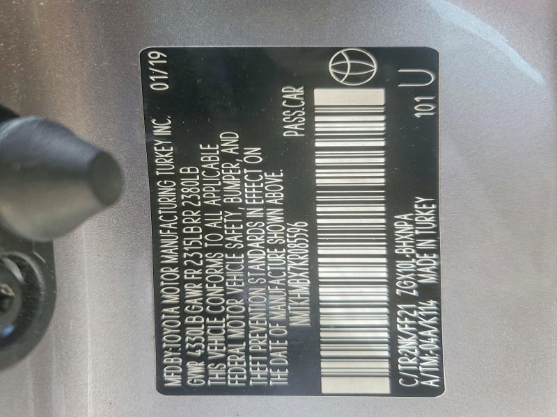 Продаж на аукціоні авто 2019 Toyota C-hr, vin: NMTKHMBX7KR085596, номер лоту: 60303056