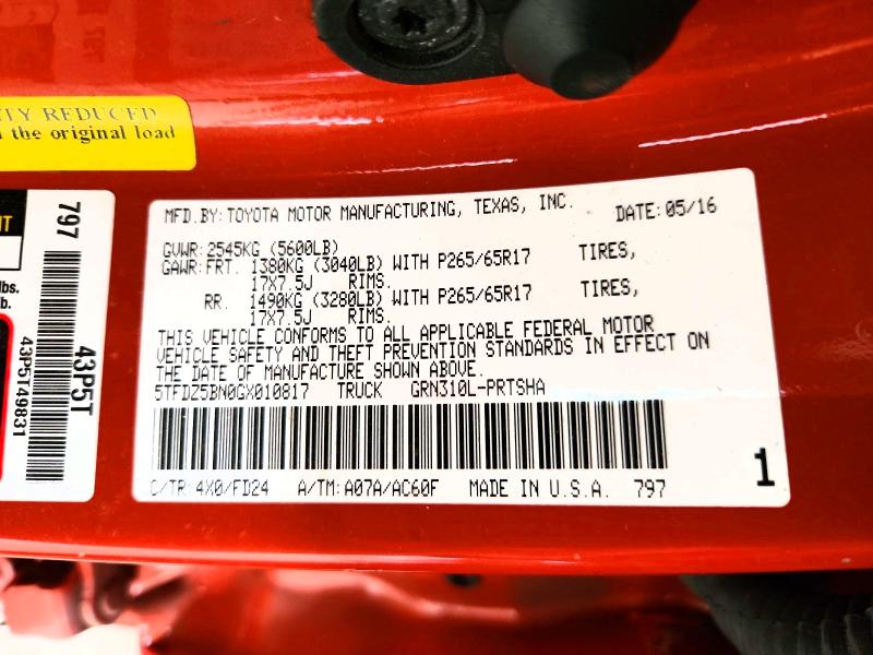 2016 Toyota Tacoma მანქანა იყიდება აუქციონზე, vin: 5TFDZ5BN0GX010817, აუქციონის ნომერი: 61606926