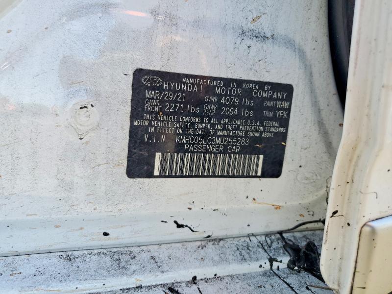 Продажа на аукционе авто 2021 Hyundai Ioniq, vin: KMHC05LC3MU255283, номер лота: 61266756