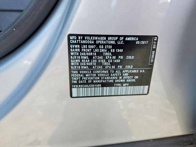 Aukcja sprzedaży 2018 Volkswagen Atlas, vin: 1V2LR2CA6JC501055, numer aukcji: 59403246