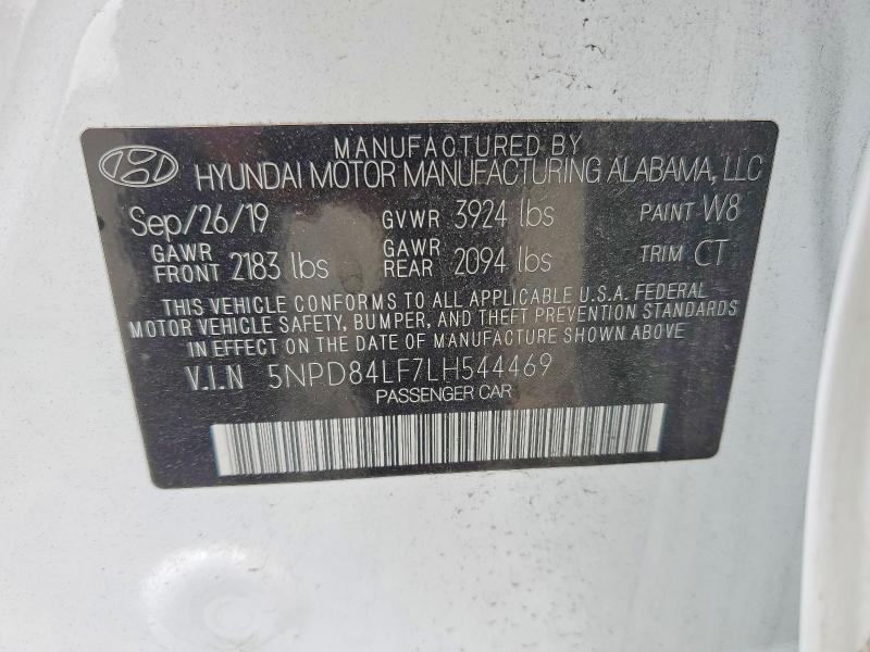 Auction sale of the 2020 Hyundai Elantra, vin: 5NPD84LF7LH544469, lot number: 59851066