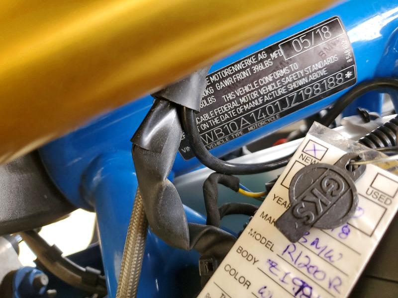 Продажа на аукционе авто 2018 Bmw R1200, vin: WB10A1401JZ198188, номер лота: 62834846