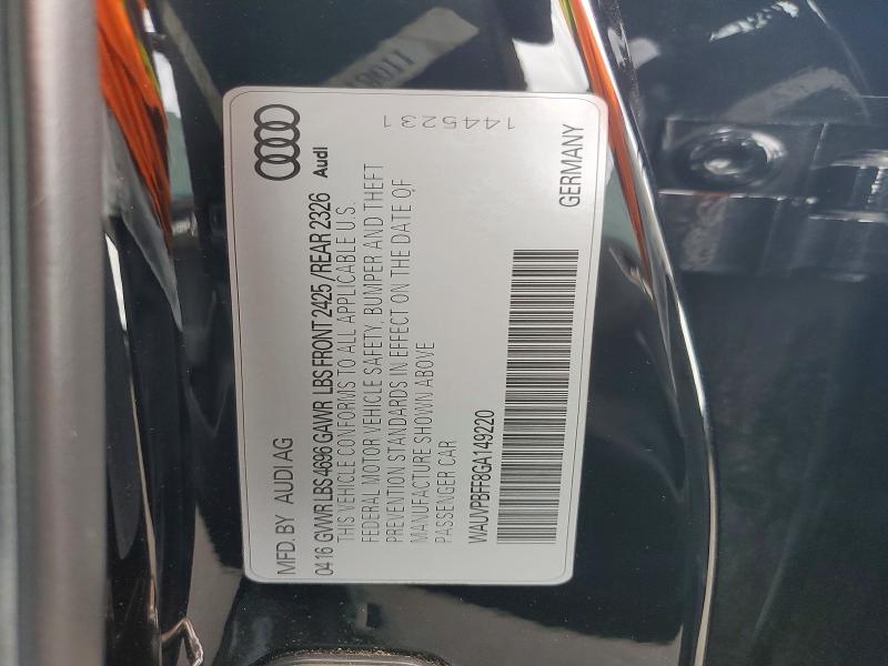 Продаж на аукціоні авто 2016 Audi A3, vin: WAUVPBFF8GA149220, номер лоту: 59840776