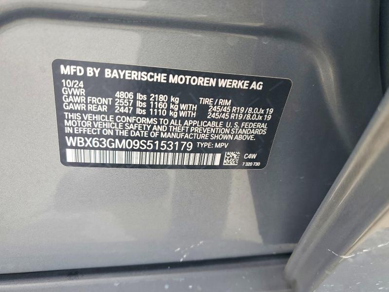 2025 Bmw X2 მანქანა იყიდება აუქციონზე, vin: WBX63GM09S5153179, აუქციონის ნომერი: 58752706