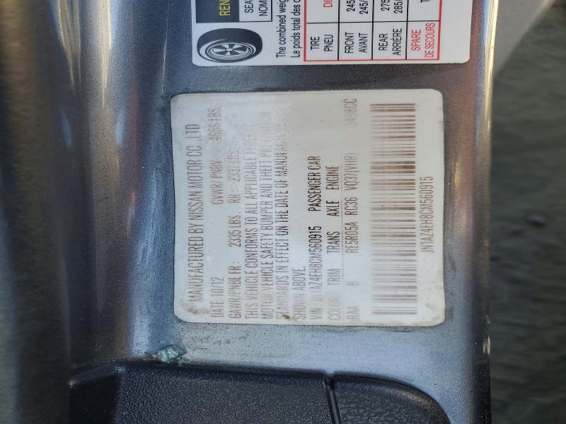 2012 Nissan 370z მანქანა იყიდება აუქციონზე, vin: JN1AZ4EH8CM560915, აუქციონის ნომერი: 63529536