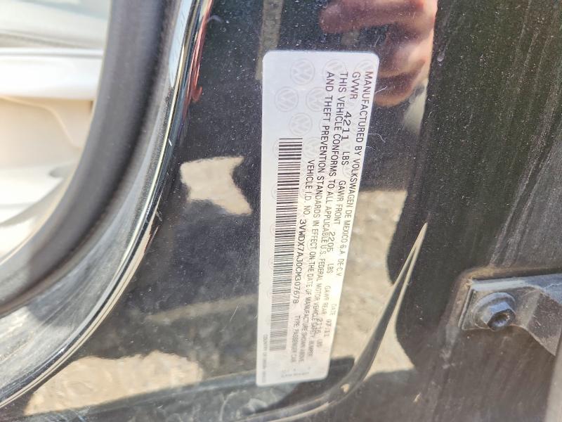 59096846 :رقم المزاد ، 3VWDX7AJ0CM307678 vin ، 2012 Volkswagen Jetta مزاد بيع