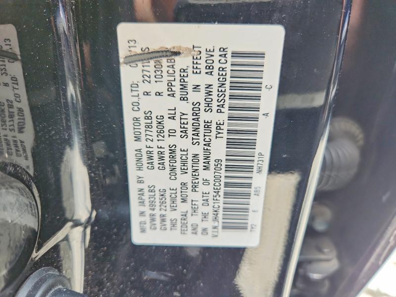 2014 Acura Rlx მანქანა იყიდება აუქციონზე, vin: JH4KC1F54EC007059, აუქციონის ნომერი: 59957756
