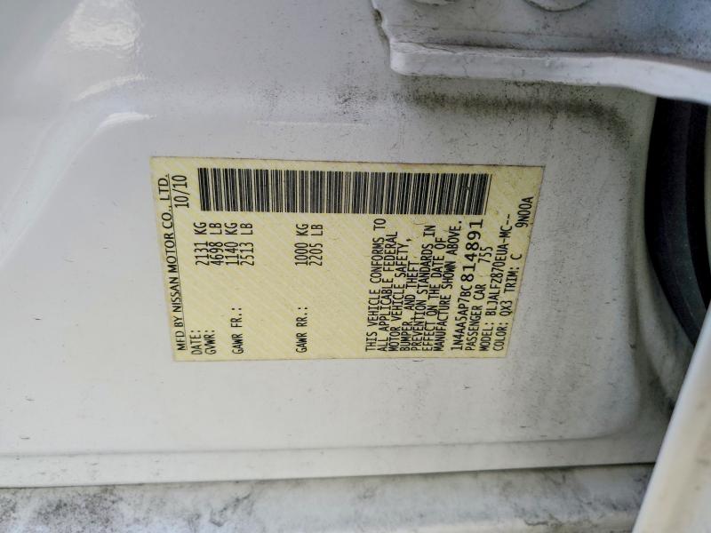Aukcja sprzedaży 2011 Nissan Maxima, vin: 1N4AA5AP7BC814891, numer aukcji: 61663466